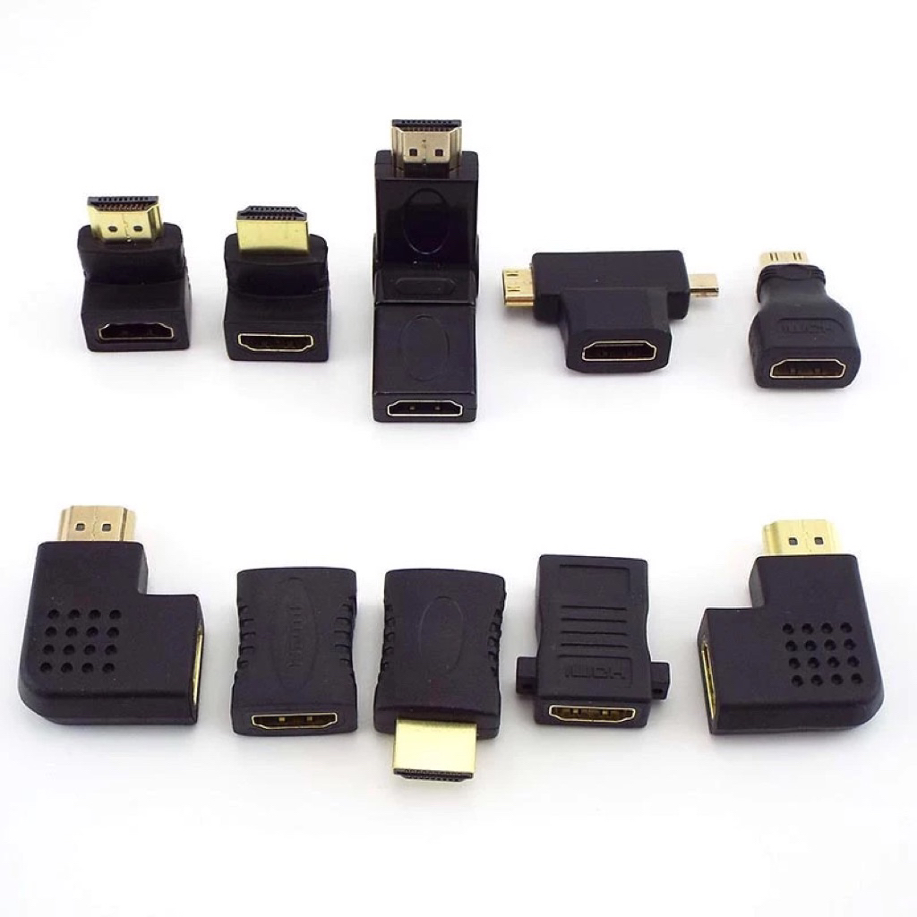 Cục nối hdmi 90 độ, cục chuyển hdmi,mini hdmi -hdmi, micro hdmi-hdmi, cục nối thẳng, cục chuyển đổi 