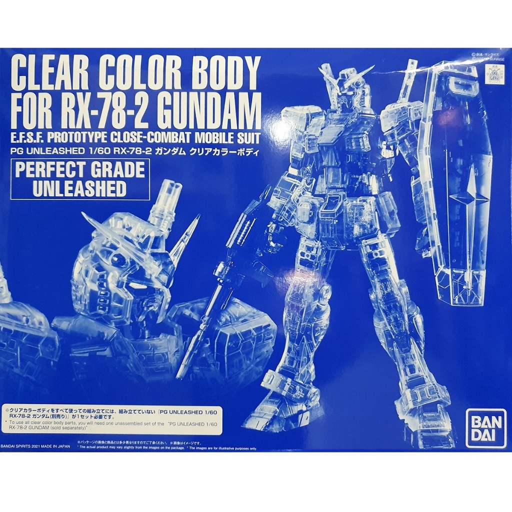 PG UNLEASHED 1/60 CLEAR COLOR BODY FOR RX-78-2 GUNDAM