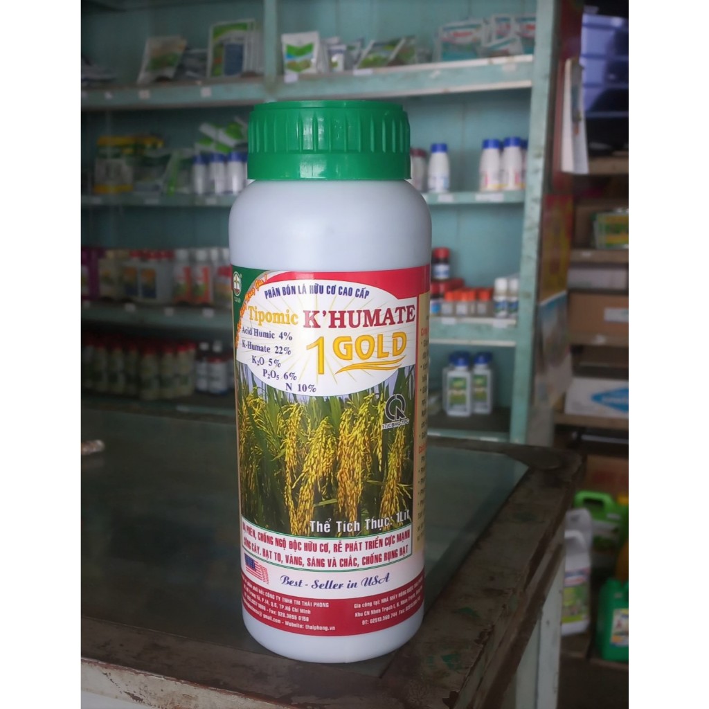 Phân bón lá hữu cơ cao cấp Tipomic k' Humate Gold 1 lít