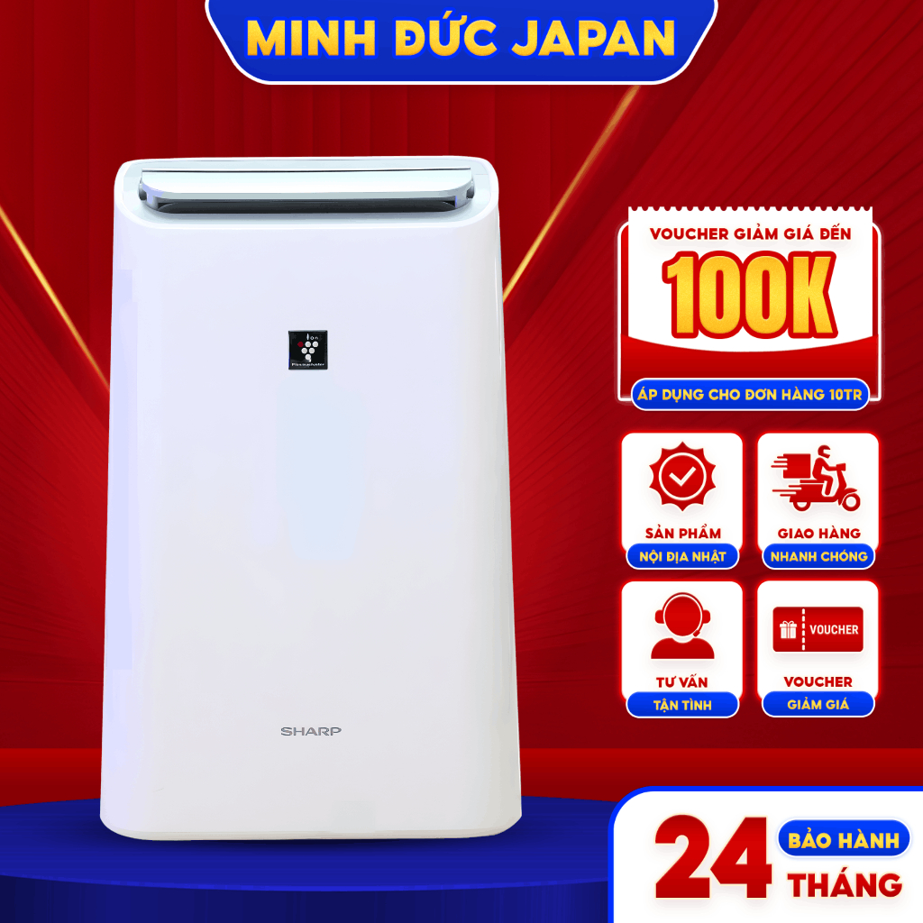 Máy hút ẩm Lọc không khí Sharp DW-E16FA-W | Hàng Chính hãng sharp