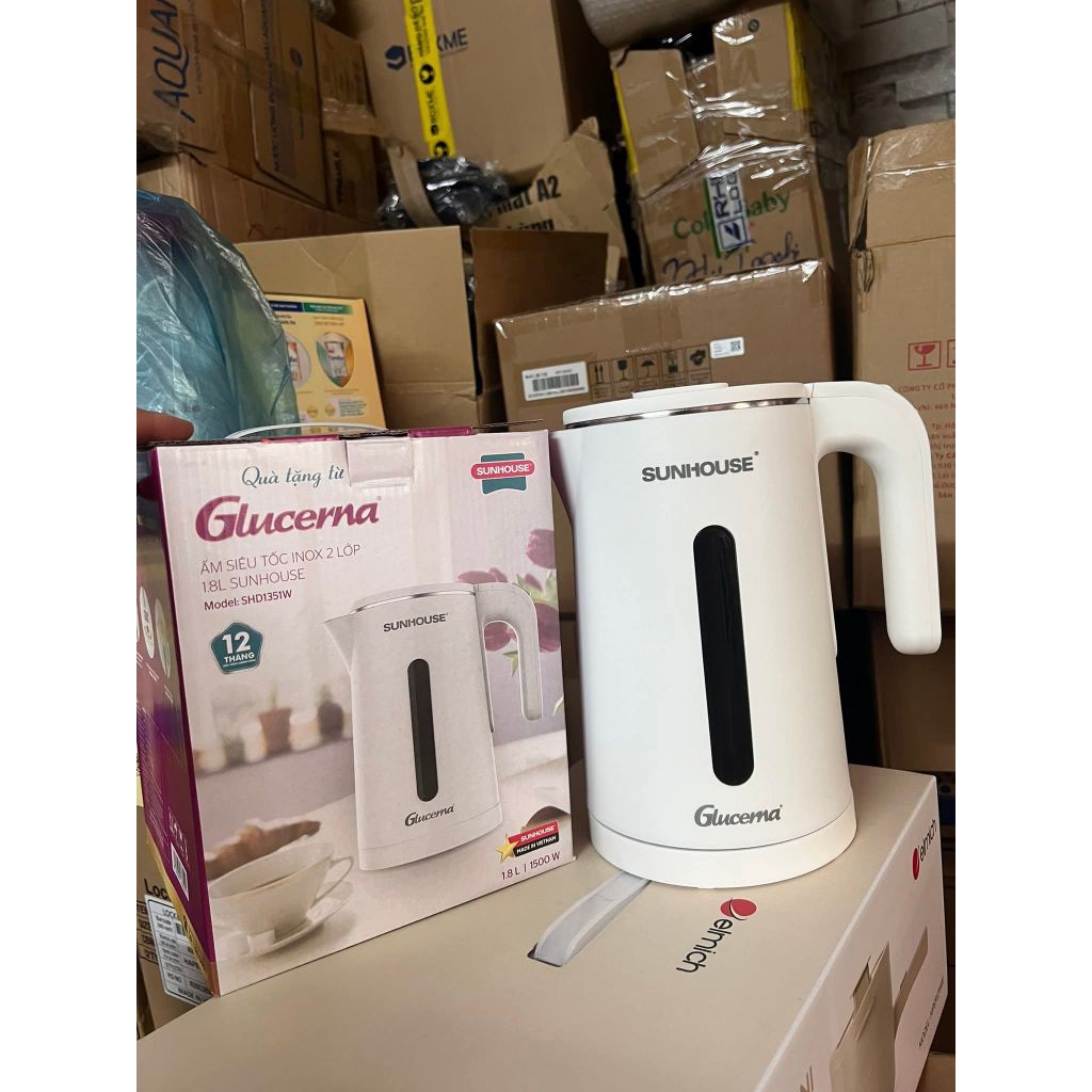 Ấm siêu tốc inox 2lớp 1,8lít Sunhouse SHD 1351