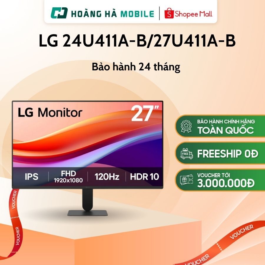 Màn hình LG  27U411A-B/27U411A-B (24 inch/27 inch/FHD/IPS/120Hz/1ms) - Chính hãng