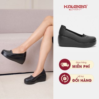 Kaleea - Giày Cao Gót Nữ Đế Xuồng Cao 6cm Mũi Tròn Chất Da Mềm Đi Nhẹ, Êm Chân MO634