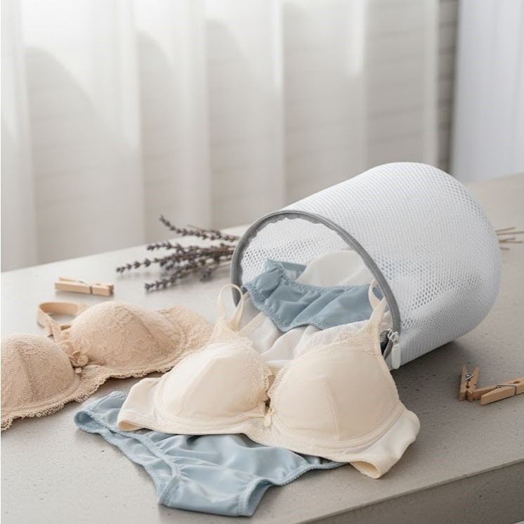 Túi giặt đồ lót có khóa kéo, túi giặt bảo quản quần áo, đồ lót trong máy giặt Shahara