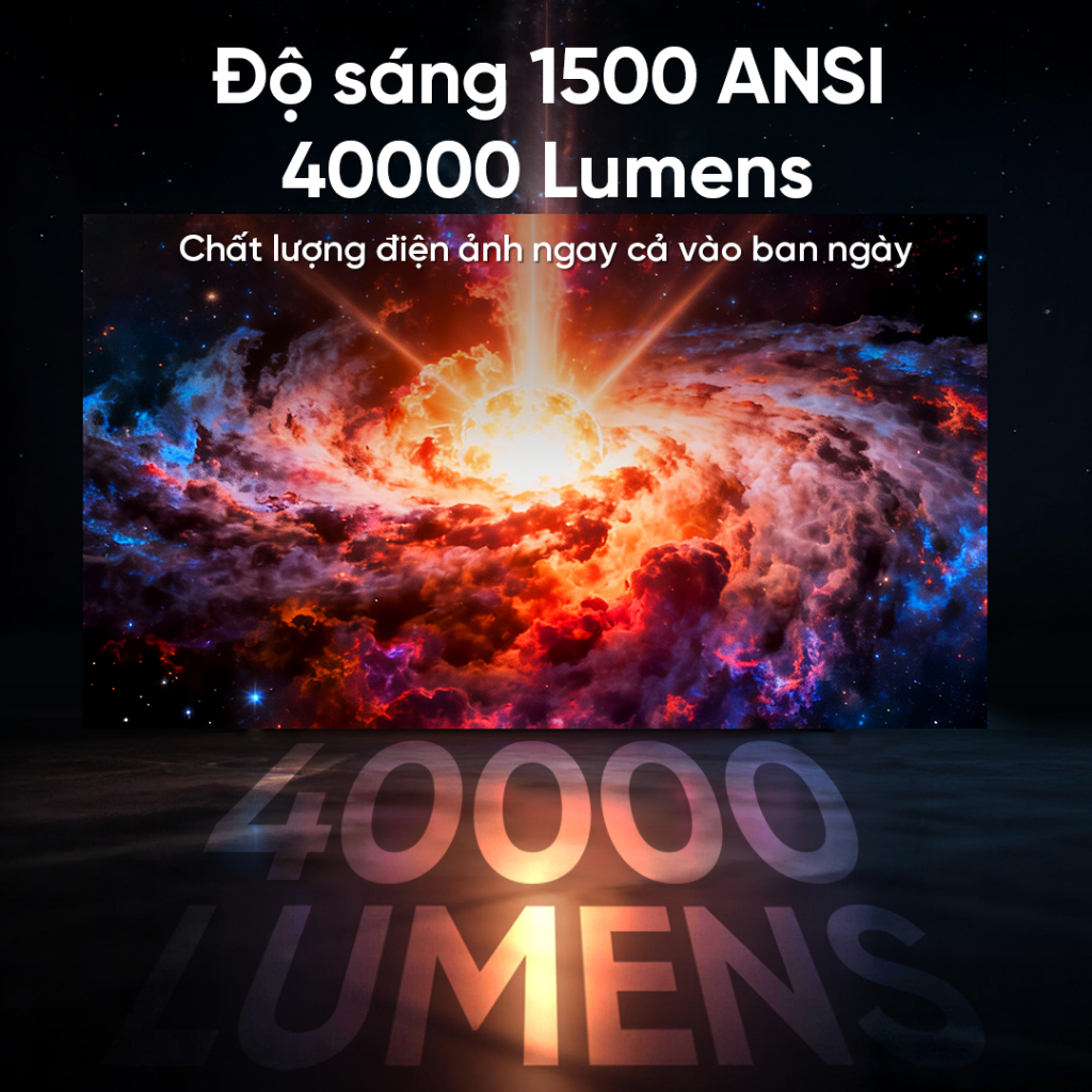 Máy chiếu Eroc MUSE Full HD Độ sáng 1500 ANSI 40000 Lumens Tương thích Netflix, Tự Động Lấy Nét - 1 Đổi 1 trong 1 năm | BigBuy360 - bigbuy360.vn