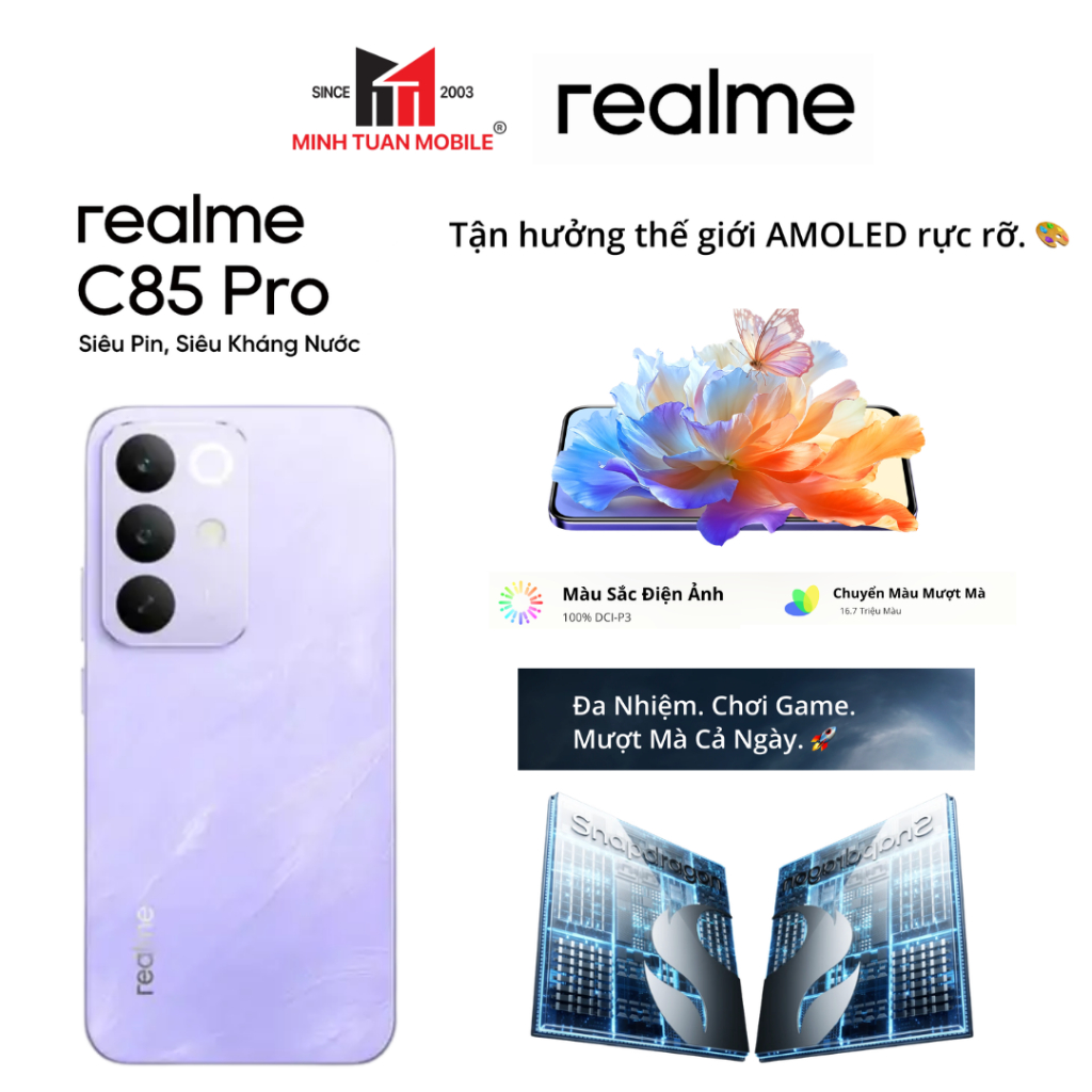 Điện thoại Realme C85 Pro - (8/128GB) - Pin 7000mAh - Hàng Chính Hãng