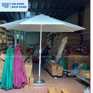 Dù Che Nắng Chính Tâm 3m Có Tay Quay - Ô Ngoài Trời Khung Sắt Sơn Tĩnh Điện Nhiều Màu Sắc