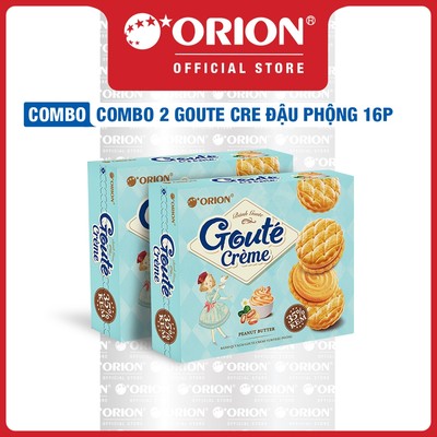 Combo 2 Hộp Bánh Goute Creme Đậu Phộng (16 Gói/Hộp)