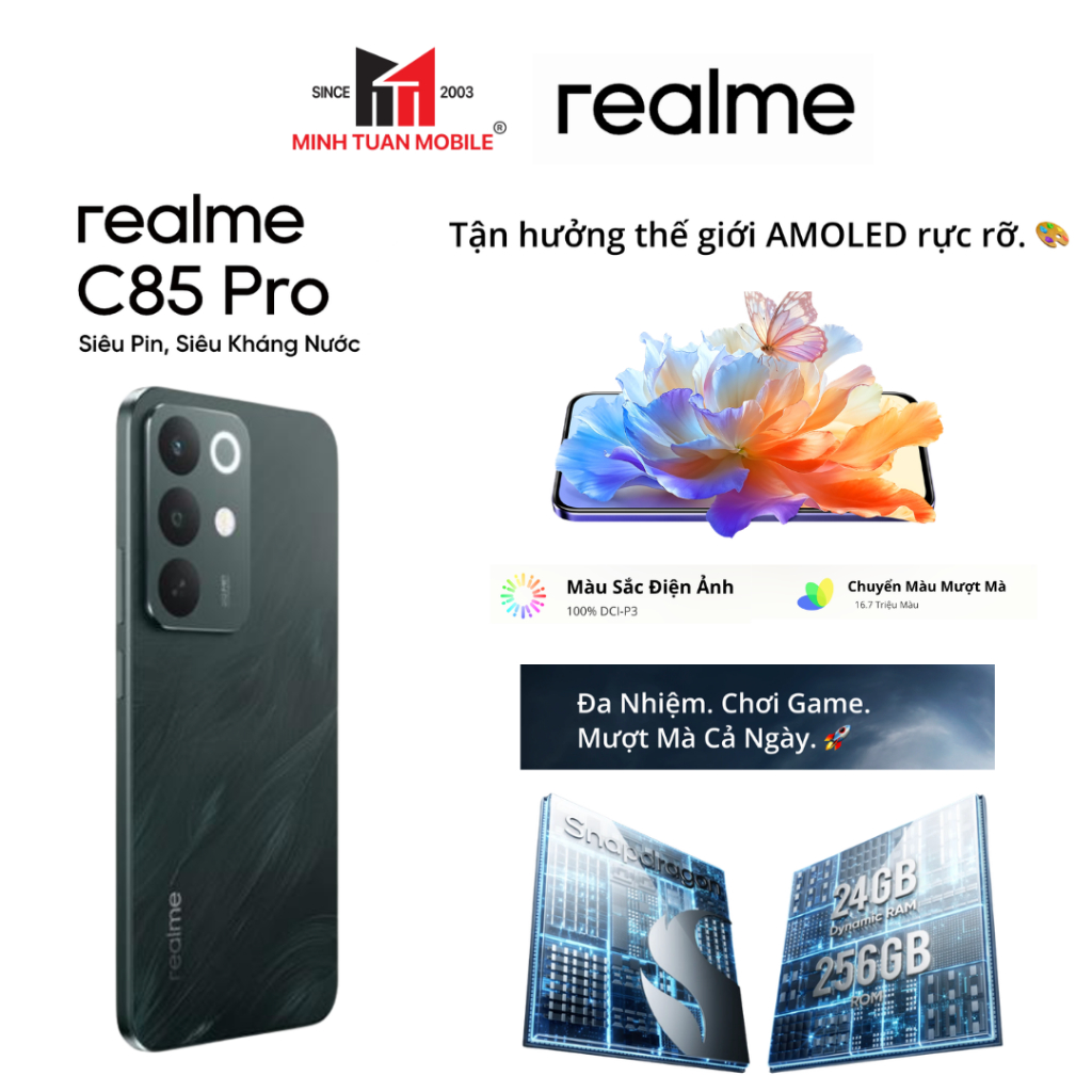 Điện thoại Realme C85 Pro - (8/256GB) - Pin 7000mAh - Hàng Chính Hãng