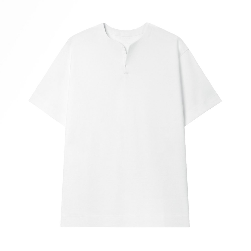 Áo thun tay ngắn cổ tròn xẻ V nam nữ cotton interlock 250gsm LADOS-9141 chất dày dặn, thấm hút, phong cách trẻ trung | BigBuy360 - bigbuy360.vn