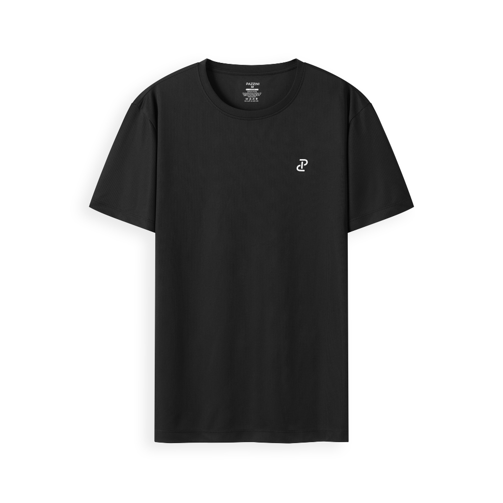 Áo thun nam thể thao PAZZINI TS002 vải thông hơi thoáng mát co giãn tốt dáng suông cổ tròn