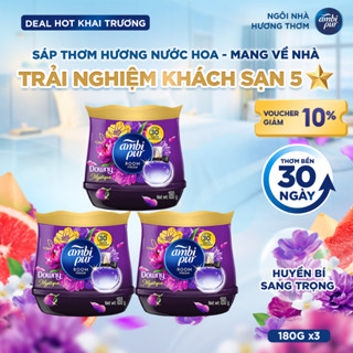 [HỎA TỐC 2-4H] COMBO 3 Sáp Thơm Ambi Pur Hương Huyền Bí 180g, Khử Mùi Sang Trọng Phòng Khách