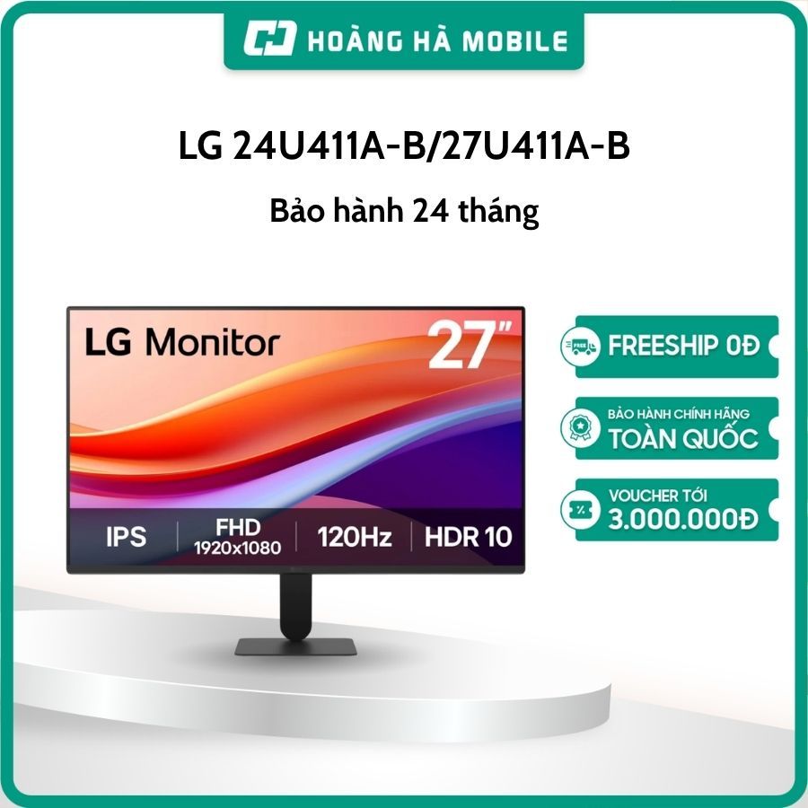 Màn hình LG  27U411A-B/27U411A-B (24inch/27 inch/FHD/IPS/120Hz/1ms) - Chính hãng