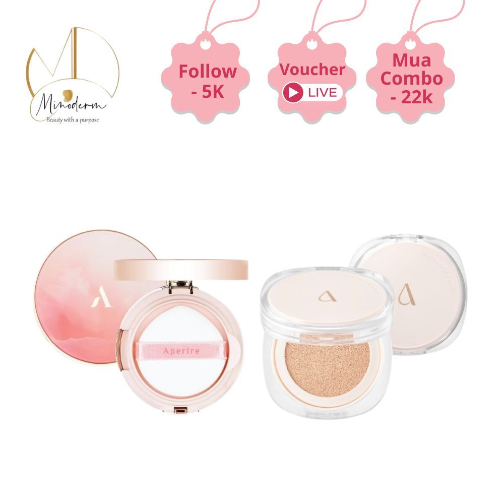 Cushion Aperire Day Dream Cover, Sheer Breeze SPF50+/PA++++ Phấn Nước Chống Nắng Che Phủ Hoàn Hảo