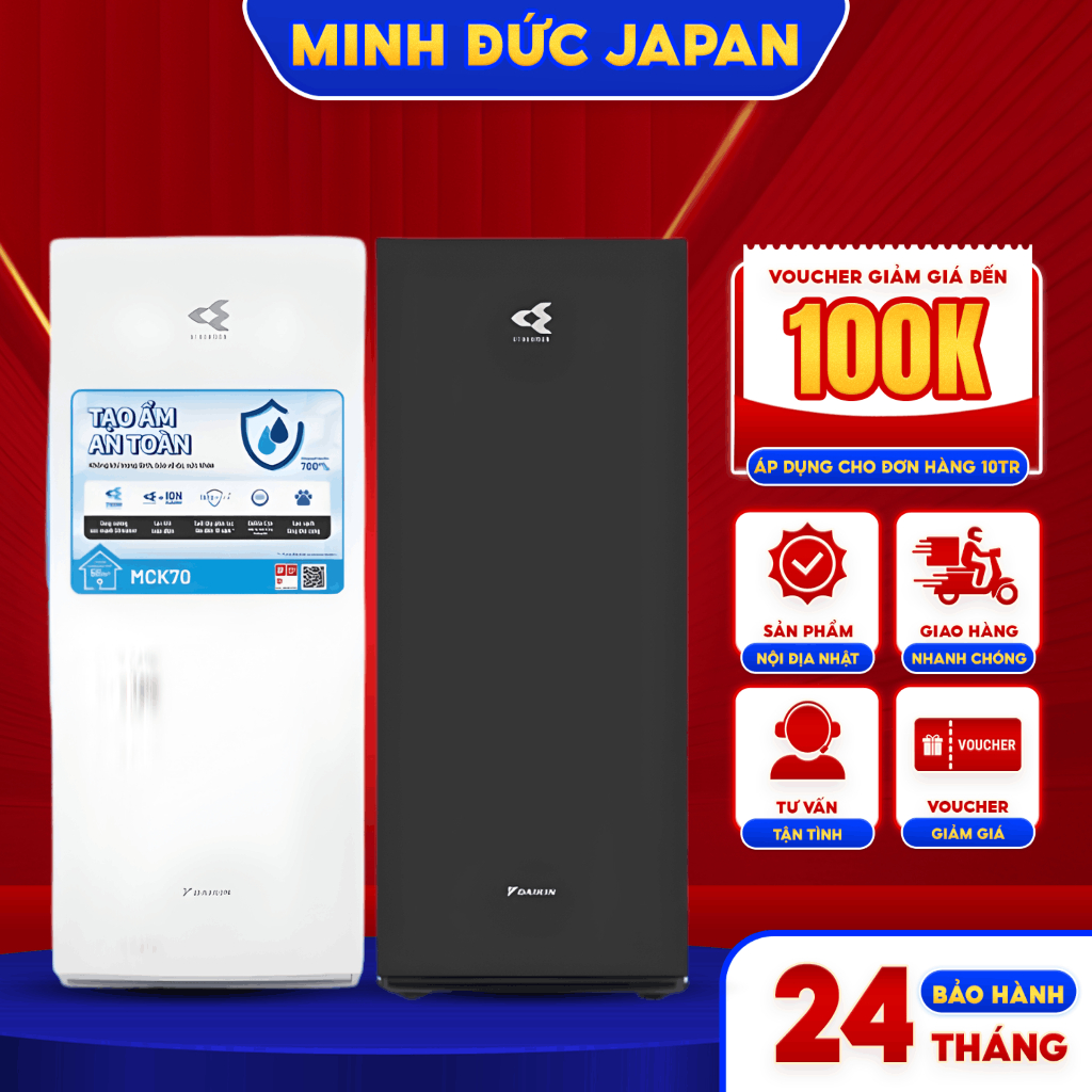 Máy lọc không khí tạo ẩm cao cấp MCK70ZVM7 CHÍNH HÃNG DAIKIN