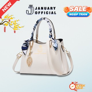 [SHOP UY TÍN] Túi xách nữ đeo chéo, đeo vai kèm khăn lụa đẹp sang trọng, quý phái - January GC07