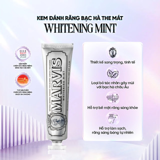 Kem đánh răng Marvis Smokers Whitening 85ML - Giảm ố răng, trắng sáng, thơm miệng dài lâu