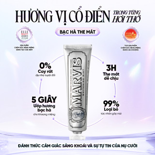 Kem đánh răng Marvis Smokers Whitening 85ML - Giảm ố răng, trắng sáng, thơm miệng dài lâu