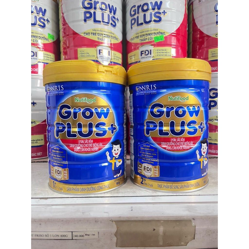 Sữa bột Nutifood grow plus xanh tăng cân số 1+, 2+ 900g