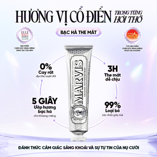 Kem đánh răng Marvis Smokers Whitening 85ML - Giảm ố răng, trắng sáng, thơm miệng dài lâu