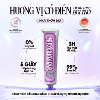 Kem đánh răng Marvis Smokers Whitening 85ML - Giảm ố răng, trắng sáng, thơm miệng dài lâu