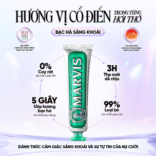 Kem đánh răng Marvis Smokers Whitening 85ML - Giảm ố răng, trắng sáng, thơm miệng dài lâu