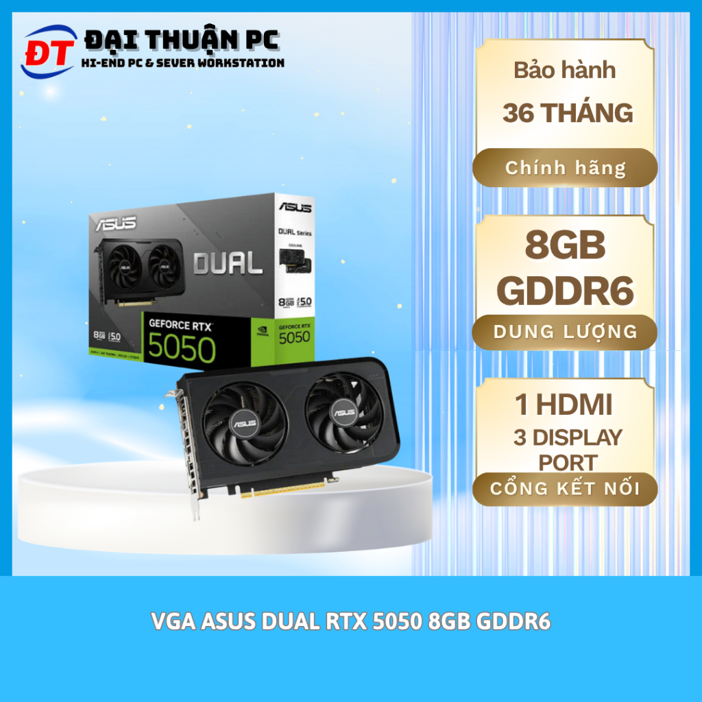 Card màn hình ASUS GeForce RTX 5050 Dual 8GB