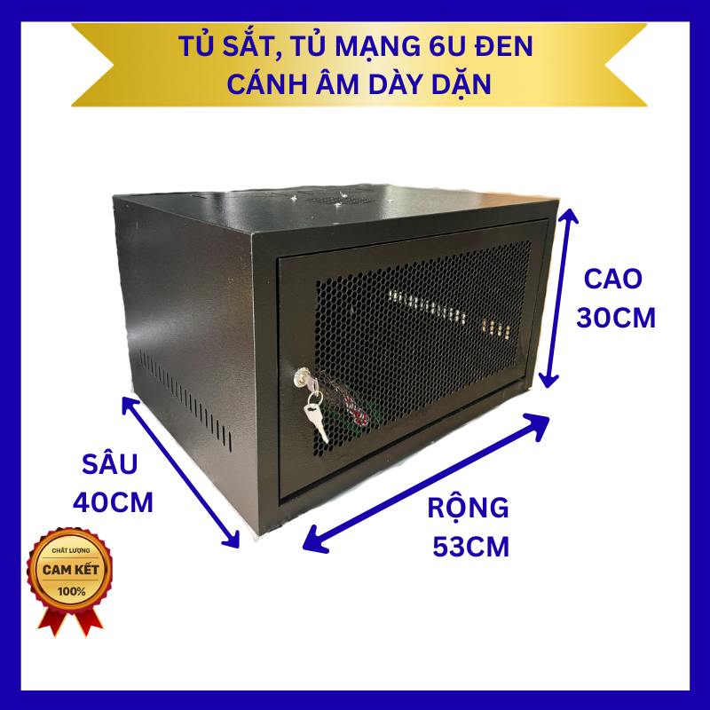 Tủ mạng, tủ rack 6U treo tường cao cấp