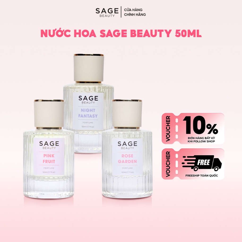 Nước Hoa Nữ SAGE BEAUTY Lưu Hương Lâu Quyến Rũ Ngọt Ngào Tinh Tế 50ml - Lưu Hương 4-6H