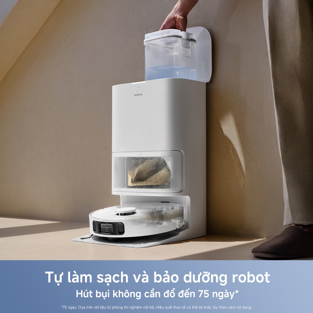 Robot Hút Bụi Lau Nhà Mova E40 Ultra | Lực Hút 19.000Pa | Tự Động Giặt Sấy Giẻ Lau | Bảo Hành 36 Tháng | BigBuy360 - bigbuy360.vn