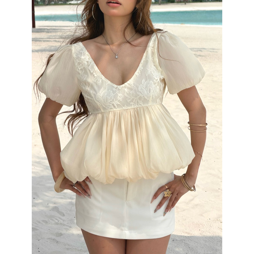 Sugar Crush - Áo ren babydoll tay phồng - Daicy Top