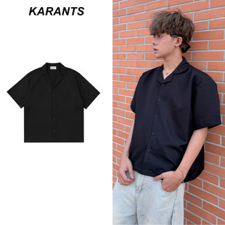 Karants Áo Sơ Mi Boxy Vải Cotton Lạnh Cổ Vest Nam Nữ Unisex - KR371