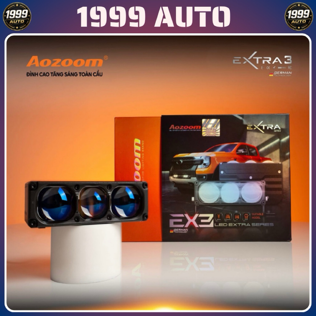 Đèn trợ sáng AOZOOM EX3 nhiệt màu 3000k và 5000k, công suất 60/95W, bảo hành 2 năm