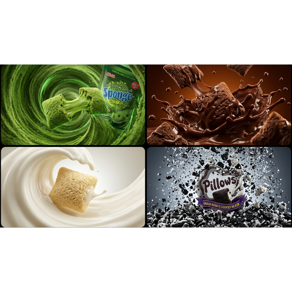 Combo Oishi Pillow Nhiều Vị 80gr – Ăn Vặt Giòn Tan – Snack Ngon Giá Rẻ