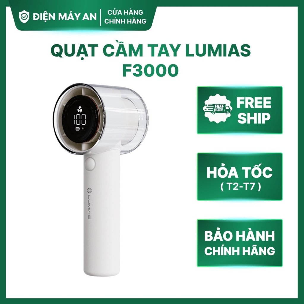 Quạt cầm tay Lumias F3000 - 5W, 3000mAh