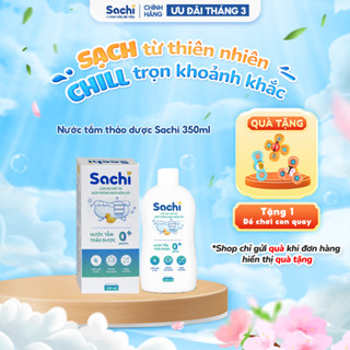 [NEW] Nước Tắm Thảo Dược An Toàn Cho Bé SACHI Giúp Giảm Mẩn Ngứa, Rôm Sảy, Hỗ Trợ Làm Sạch, Mát Da Bé Chai 350ml