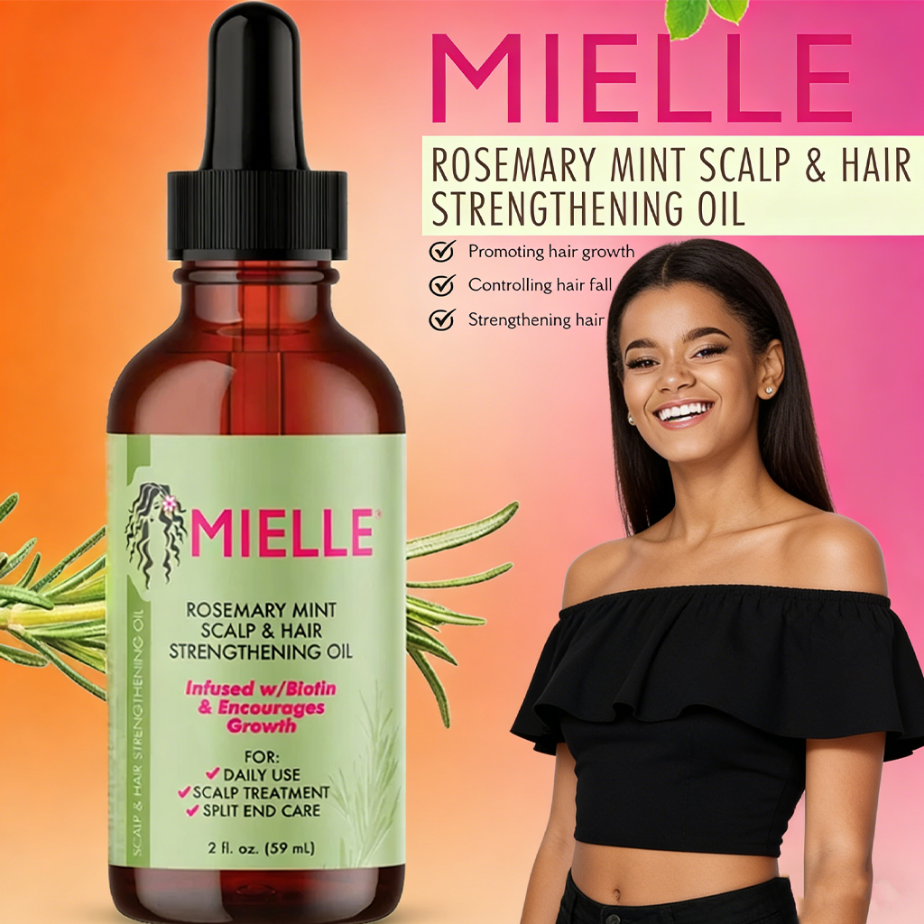 Dầu dưỡng tóc Mielle Organics Rosemary Mint Scalp & Hair Strengthening Oil 59ml