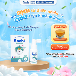 Xịt Răng Miệng Cho Bé Sachi Fibregum Hỗ Trợ Ngừa Viêm Lợi, Bảo Vệ Răng Miệng Bé, Sạch Thơm Mát 20ml