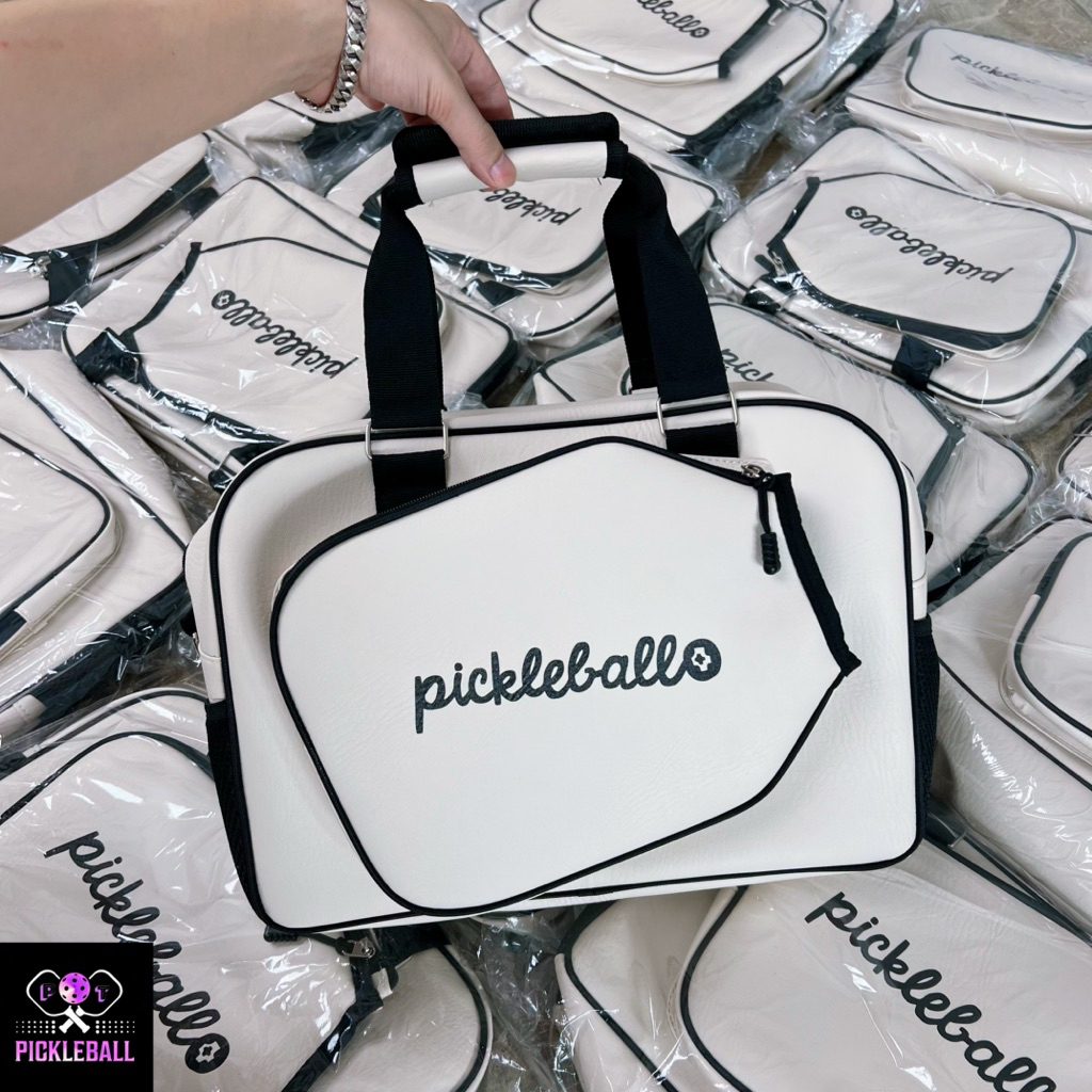 Túi Da Pickleball Cao Cấp Mới , Dây Đeo Chéo Tuỳ Chỉnh Độ Dài [ Chính Hãng Bảo Hành 5 Năm ]