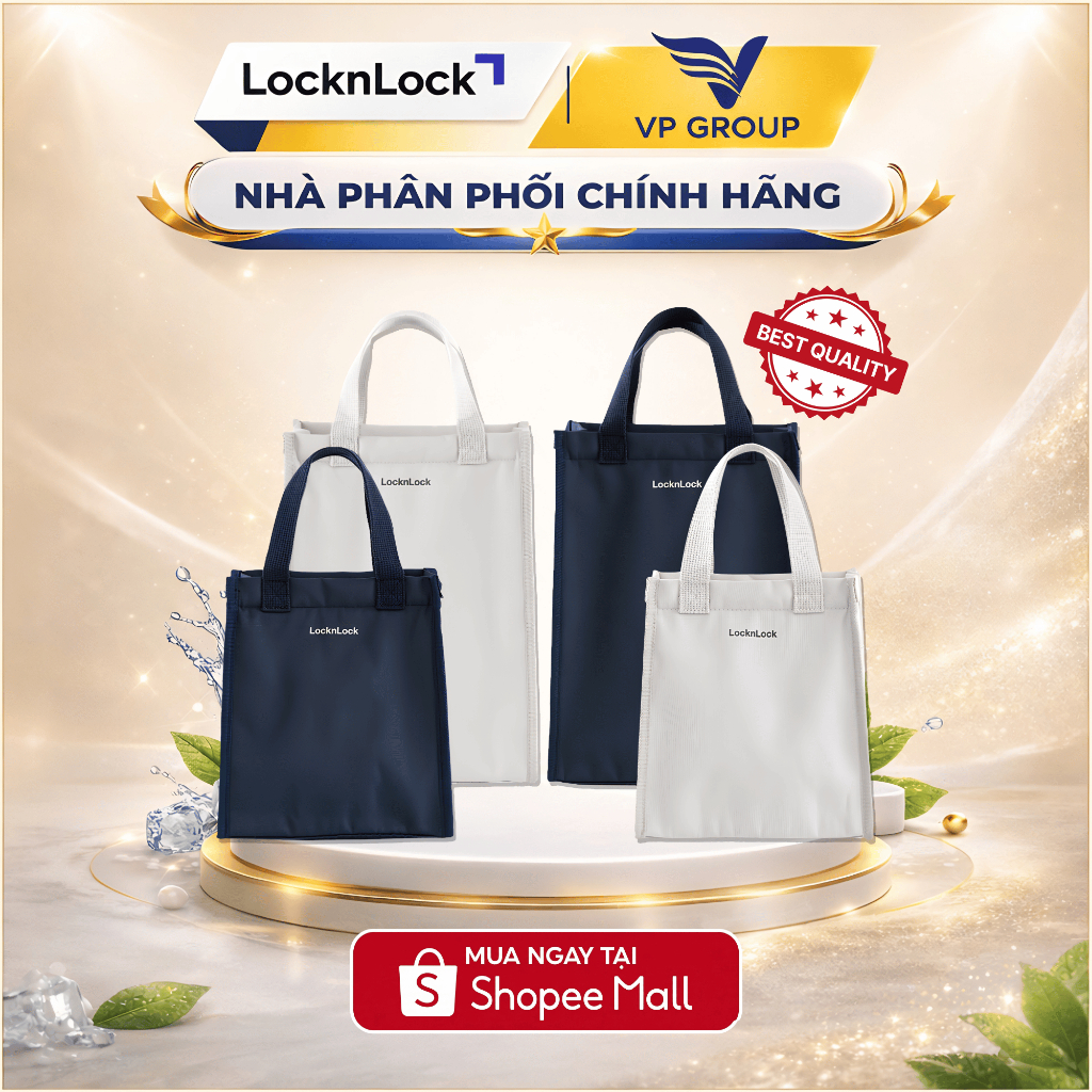 Túi Đựng Bộ Hộp Cơm LocknLock Daily Cooler - 2 màu (Xám, Xanh Navy) - HWB820, HWB821
