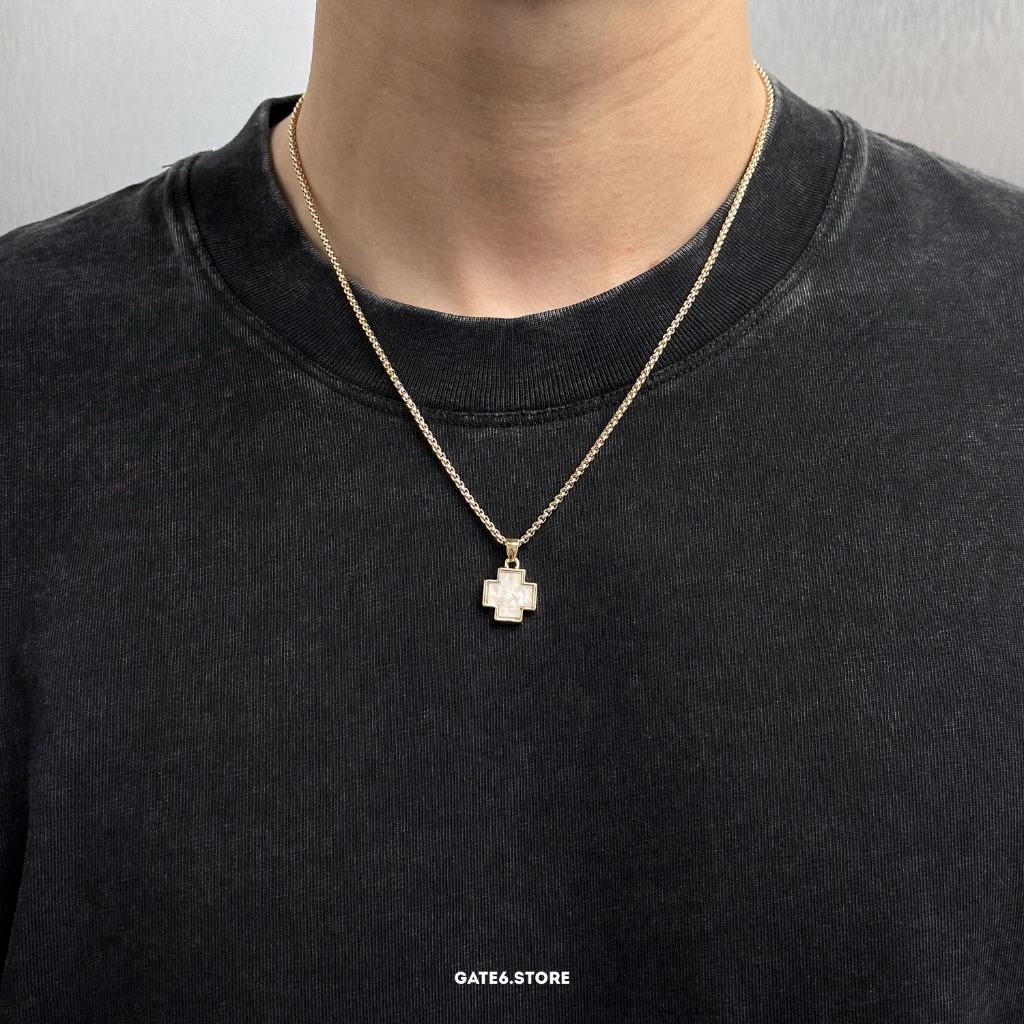 Vòng cổ thép titan Nam nữ LY, dây đeo Unisex Mini Cross - GATE6 - 5598