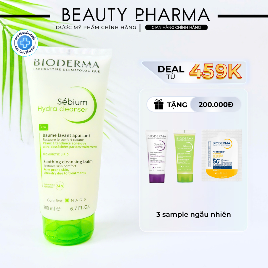 [DATE MỚI-NHẬP KHẨU CHÍNH HÃNG] Bioderma Sebium Hydra Cleanser - Sữa rửa mặt cho da mụn nặng