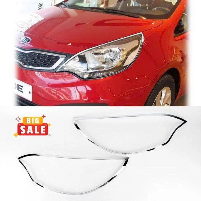 Ốp Bảo Vệ Viền Đèn Pha Rio 2012 2013 2014 2015 2016 2017 2018 ( Bản Sedan ) - Ốp Viền Đèn Pha Kia Ri