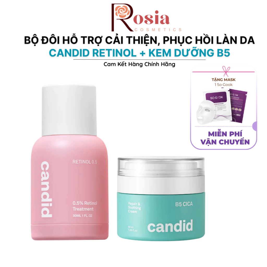 Kem Retinol Candid Chống Lão Hóa Candid Retinol Treatment 0.5/1.0 30ml (Hàng Công Ty) - Rosia
