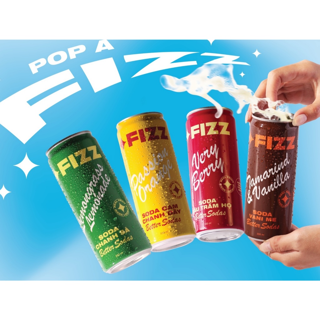 [Quà Tặng] Fizz Soda các vị - 2 lon 330ml