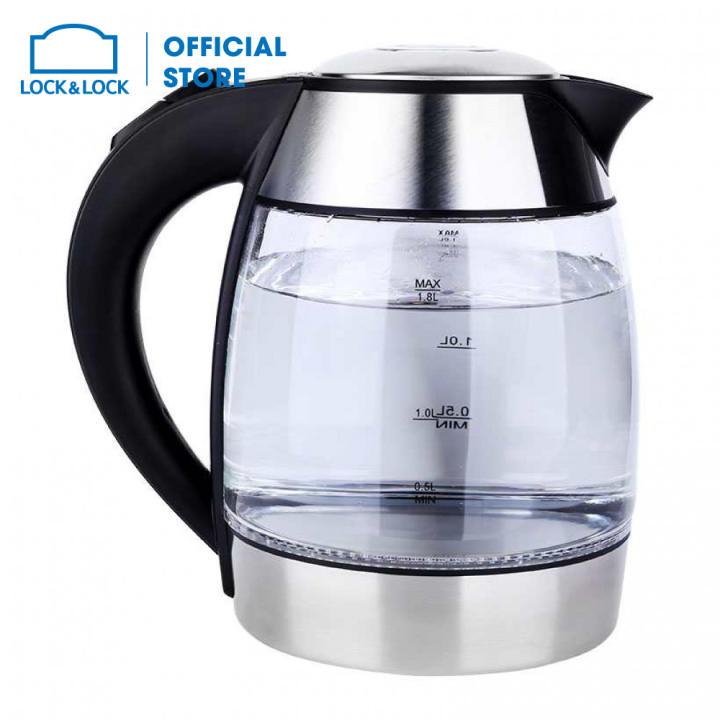 Ấm đun siêu tốc thủy tinh Lock&Lock EJK418SLV (1.8L – 1850W)