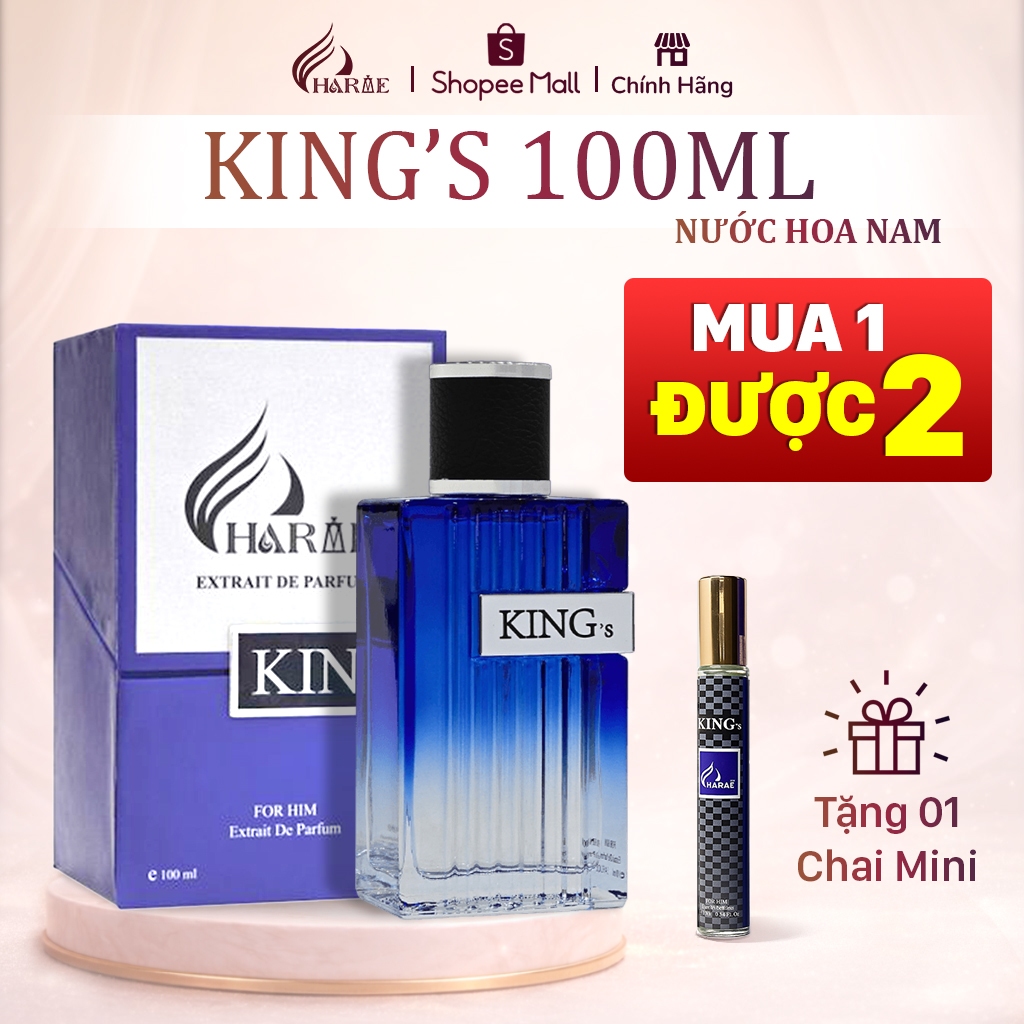 Nước Hoa Nam Cao Cấp Charme King’s 100ml Chính Hãng – Hương Gỗ Ngọt,  Thơm Lâu
