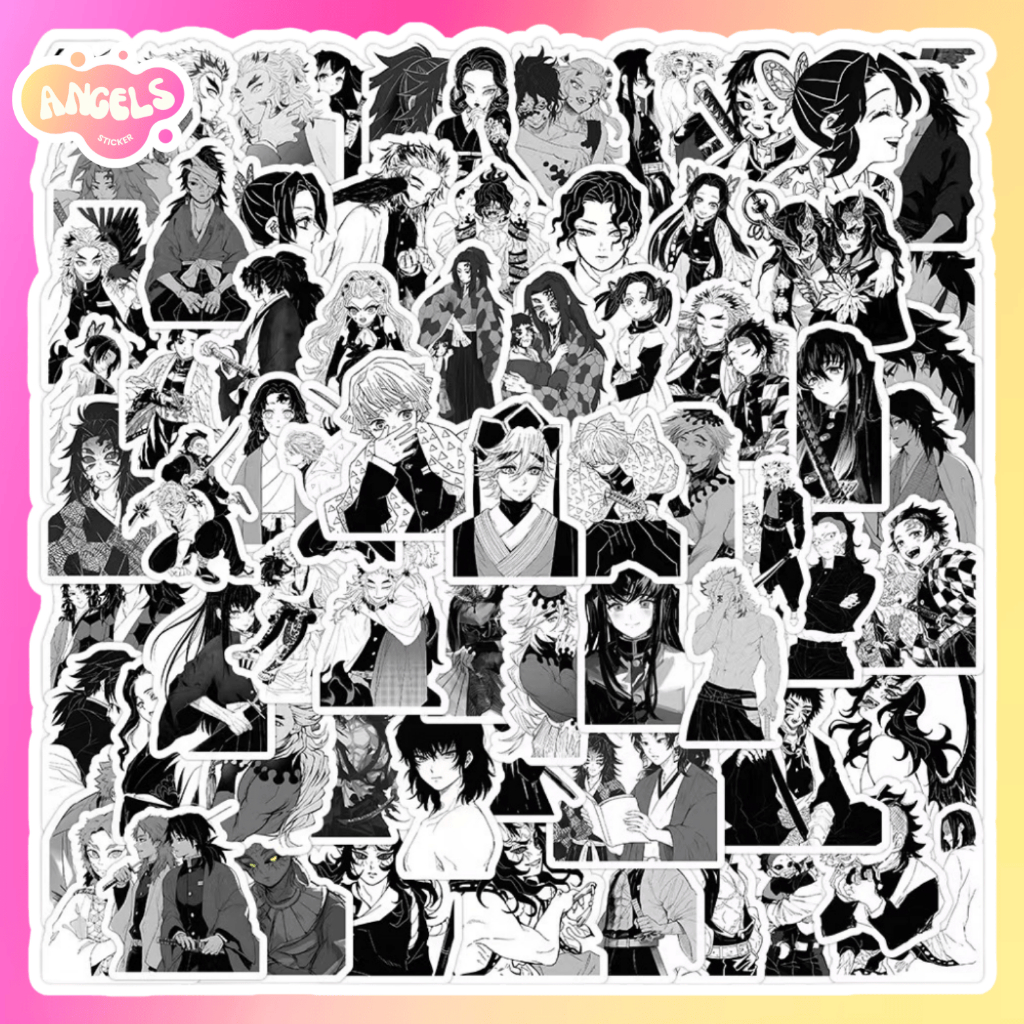 28 - Set 50 Sticker Anime Demon Slayer Kimetsu No Yaiba