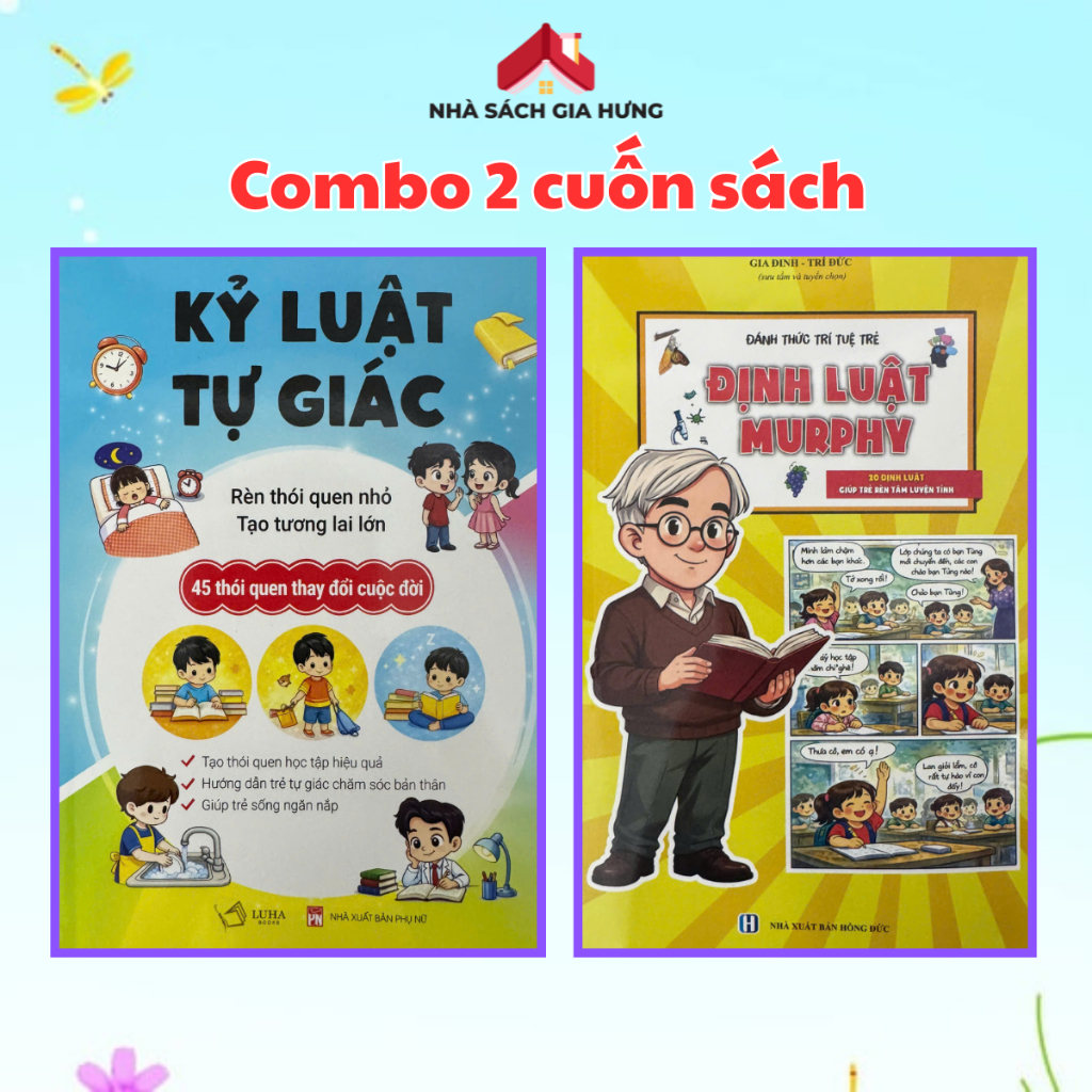 Sách - Combo 2 cuốn Kỷ Luật Tự Giác Thay Đổi Cuộc Đời + Định Luật Murphy