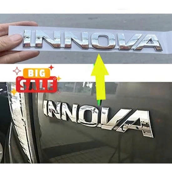 Tem Chữ Nổi Innova Dán Sau Xe Toyota Innova Đời Từ 2016 Đến 2022 - Chữ Nổi innova Dán Đuôi Xe innova